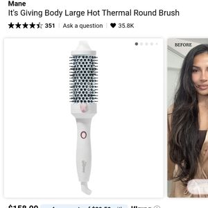 Mane White Thermal Round Brush